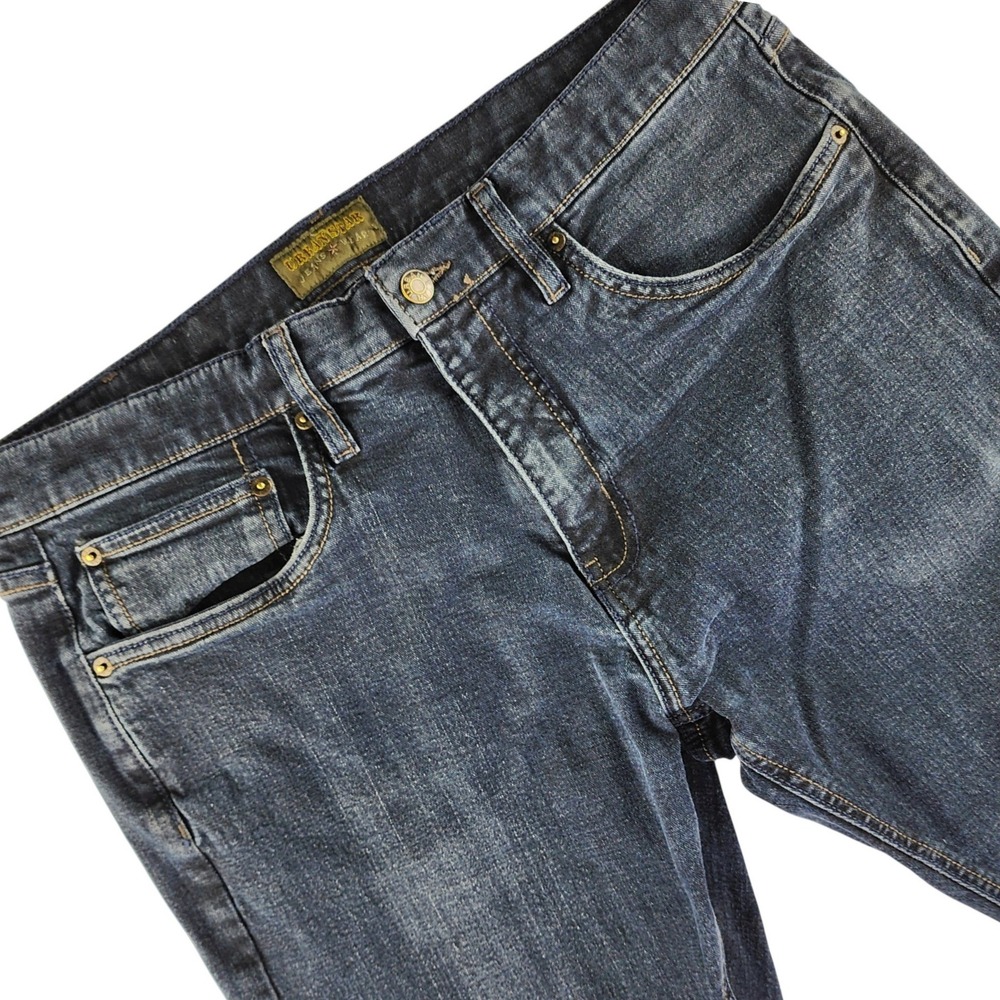 Urban Star Jeans Mens 36x31 Dark Wash‎ Straight Leg Cotton Stretch 02518366CA